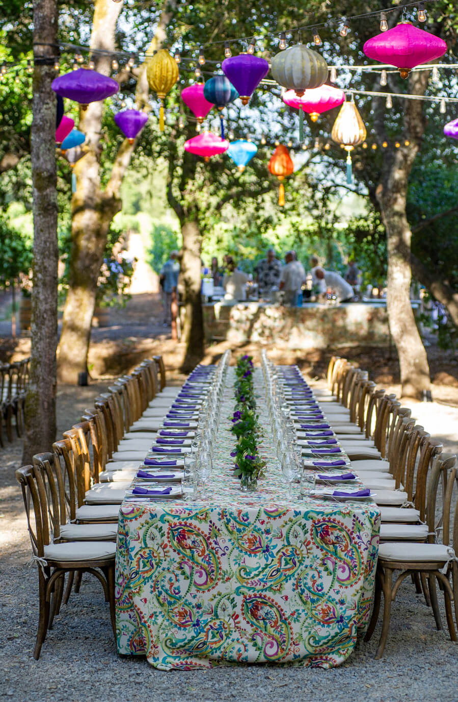 Outdoor table setting.