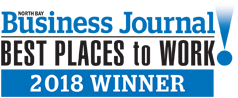 North Bay Business Journal Best Place to Work 2018 Winner!