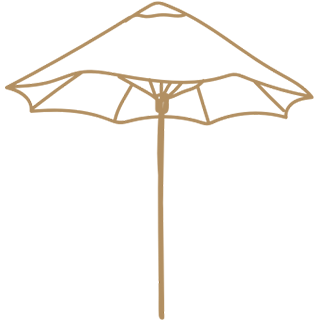 Drawing of an umbrella.